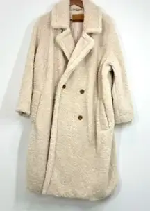 Bearpaw Women's Size‎ 3X Teddy Beige Sherpa Longline Winter Coat Cozy Boho City