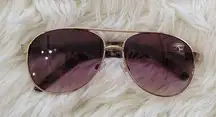 Foster Grant Rose Gold Aviator Sunglasses