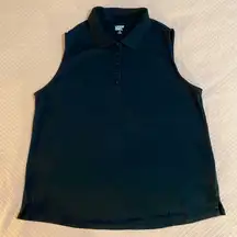 Sleeveless polo from Lands’ End in medium jersey perfect for work and weekends!