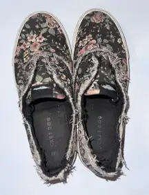 Distressed Floral Sneakers
