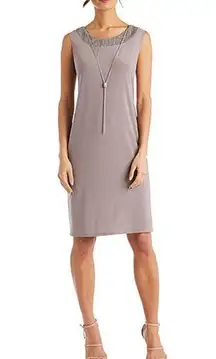 R&M Richards sz 16 ‎ Dress with Removable Necklace NWT