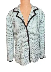 Alnoral by Al Spokavicius Blazer Jacket Women's 2X Tweed Black Trim