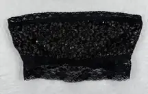 Intimately Free People Black Lace Sequin Strapless Tube Bandage Top Small