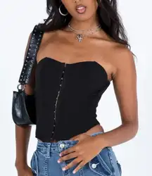 Princess Polly Black Corset Top