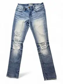 Buckle Black Fit No 53 Ankle Straight Jeans Womens Size 27 Distressed Low Rise