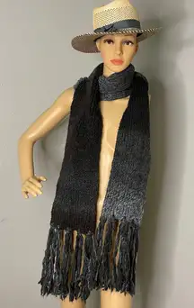 Gray Wool Scarf 48”