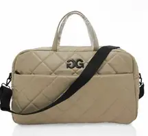 Gilda Paris Weekender Bag Taupe Quilted Travel Tote New With Tags