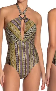 NWT Nicole Miller‎ halter key hole one piece