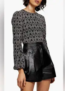 Topshop metallic zig zag blouse size 10