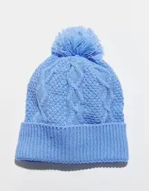 Urban Outfitters Demi Cable Knit Pom Beanie NWT - Blue