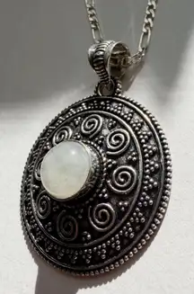 Silver necklace handmade with a unique one of a kind design