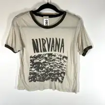 Designer‎ JOHN GALT White  Vintage NIRVANA T-Shirt Size Small New With Tags