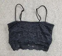 Urban Outfitters x Out from Under Womens Tube Top Medium Black Iris Lace Bra