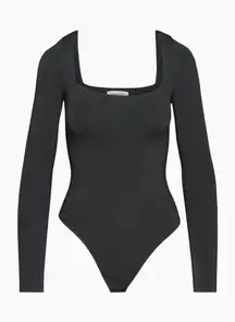 Contour Bodysuit Square Neck Long Sleeve