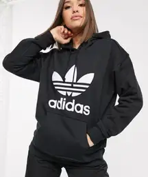 Black Original Trefoil Hoodie