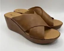 Kork-Ease Madera Wedge Slip on Sandal Brown Size 9‎