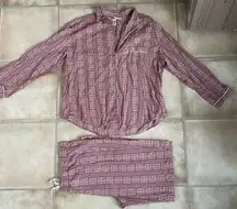 Victoria Secret Dreamer long sleeve/pants cotton/modal blend pajama set; size XL