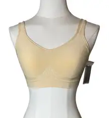 UNDER OUTFIT Style 459 Seamless Comfort Bra Beige Size S Adjustable‎ Straps