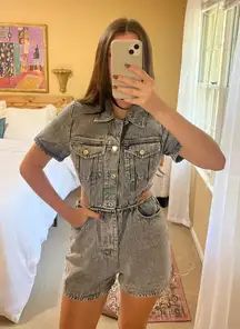 Boutique Cutout Denim Romper