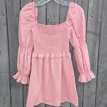 Reformation Blush Long Sleeve Dress