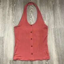 Caution‎ to the Wind Ribbed Halter Top Size Medium