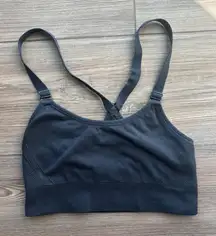 All in Motion light support black sports bra