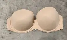 Victoria's Secret PINK Strapless Bra Size 34C Beige Strapless Push Up Bra