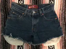 Womens 550 High rise Darkwash Denim Shorts