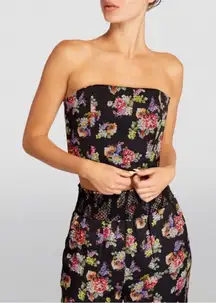Alice + Olivia Floral Bustier Crop Top | XS