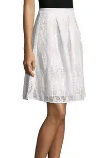 NWT Endless Rose Pleated White Sequin Flirty A-Line Cocktail Party Skirt Small