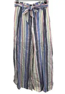 Parker Striped Linen Pant Size 0 New