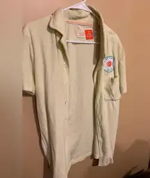 Free planet yellow terry cloth small button down
