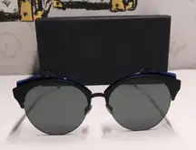 New Authentic CHRISTIAN DIOR Metal DioramaClub Sunglasses – Black & Blue