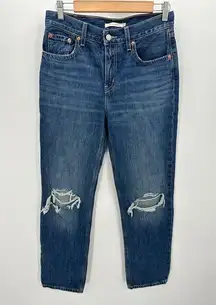 Levi's Womens 26 NWOT Low Pro Straight Denim Jeans Loose Distressed Fit Baggy