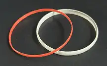 Women’s vintage dainty set of 2 white/coral orange bangle bracelet’s one size‎