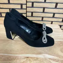 Jones New York Aurdeena Black Bow Heels Size 8‎