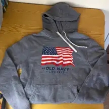 Womens Patriotic Old Navy Sweatshirt Hoodie Small