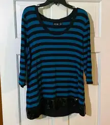 🎄Apt 9 Woman’s 3/4 sleeveless top sequin banded bottom - large