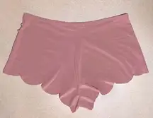 Free People Intimately Solid Scallop Hem High Waist Shorts, Pink, Size SP
