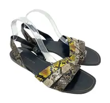Zara Animal Print Flat Sandals w/ Multicolored Straps Size‎ 40 / US 9.5