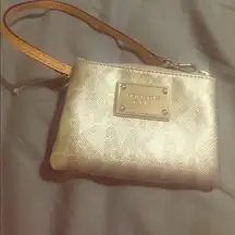 NWOT Michael Kors Coin Purse silver logo