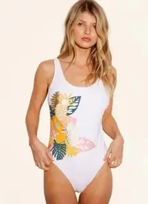 Sugar Coast by Lolli Swim NWT White with Fruit One Piece Swim Suit