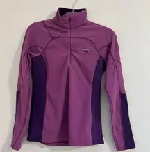 Mountain Hardware 1/4 Zip Purple Fleece Pullover Size Small