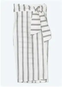 Summersalt Womens XL 1X 2X Easy Breezy Voile Sarong Cover White w/Black Stripes