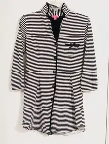 Betsey Johnson Striped Button Up Collared Shirt