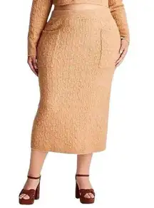 NWT Future Collective Reese Bluntstein Cable Knit Sweater Midi Skirt LARGE