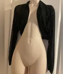 B. Smart Black Shear Shrug Sz 2X Cover Up Layers Cardigan
