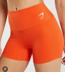 Women’s Gymshark Training Tight Shorts Orange Small