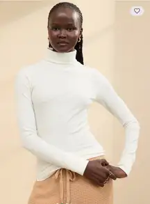 Aerie Essential Turtleneck Layering T-Shirt in Soft Muslin Size Small NWOT