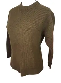 Wilfred Free 100% Merino Wool Hillside Rustical Brown Sweater Top Aritzia Small